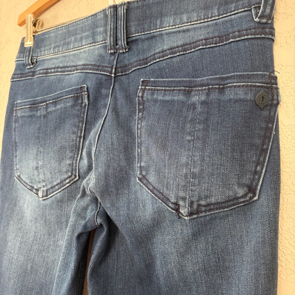 Democracy Women's SZ 4 Ab Solution Mid Rise Stretch Dark Denim Boot Cut Jeans - Picture 7 of 8